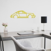 Dekoracja 3D - kontur/obrys Porsche 964 złoty
