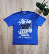Stussy T-Shirt Niebieski Crown Maxin Relaxin M Graphic
