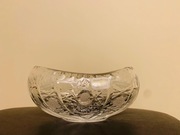 Misa kryształowa gondola półmisek patera PRL łódka