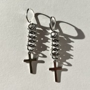 kolczyki chrome cross [kobra bijoux]