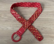 3. Nowy pasek - kolor czerwony z cekinami, 1 pasek = 5 zł