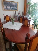 Meble gdańskie: Stół plus 6 krzeseł 