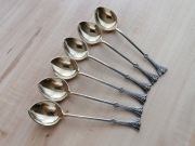 SREBRZONE ŁYŻECZKI DO KAWY FILIŻANKI BOHRMANN JAK NORBLIN 1865-1871r 