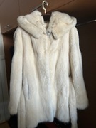 NORKI NATURALNE BIAŁE ECRU KRÓTKIE FUTRO