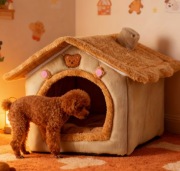 Wygodne, miękkie legowisko dla psa z wbudowanym pluszem