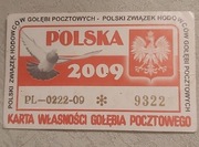 Kolekcjonerska Karta Gołębi Pocztowych  2009r.