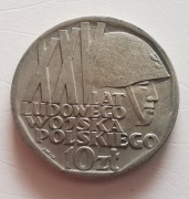 Moneta 10zł 1968 XXV lat Ludowego Wojska Polskiego
