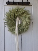 Wianek ze zboża 55 cm BOHO zielony wieniec wiejski