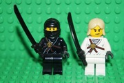 LEGO NINJAGO 2 minifigurki wojowników+samurajskie miecze.