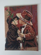 Obraz haft krzyżykowy 22x29 chłopiec i dziewczynka prezent na święta