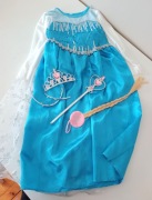 strój frozen z kraina lody elsa elza niebieska sukienka na karnawałowy