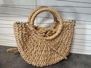 Torebka letnia koszyk pleciony mała listonoszka