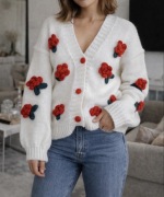 Kardigan sweter rozm S/M folk