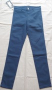 Diverse Spodnie damskie Granatowe typu slim, z wysokim stanem rozmiar 34