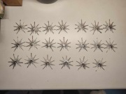 Ozdoby na choinkę z czasów PRL-u  - gwiazdki plastikowe małe