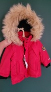 Sinsay czerwona nowa zimowa ocieplana kurtka z kapturem 74cm