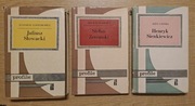 3 książki o pisarzach : Słowacki, Żeromski, Sienkiewicz