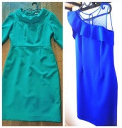 Zestaw zielona sukienka Vissavi do pracy na imprezę, hiszpanka roz.36 