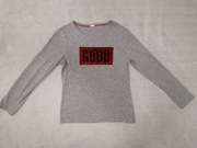 Szara bluzka z długim rękawem w magiczne cekiny 134 - 140 jak nowa