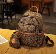 Nowy plecak damski. Przegródki. Kieszonki. Plus Etui. Wyjątkowy. Brązowy 