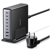 Ładowarka UGREEN. zasilacz GaN 200 W. 8- portowa PD 100 W