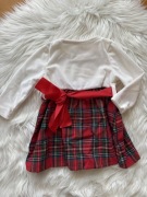 Sukienka świąteczna dla dziewczynki 6-9m krata