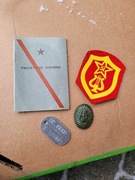 Zestaw Naszywki Nieśmiertelnik Książeczka Odznaka Rosja ZSRR