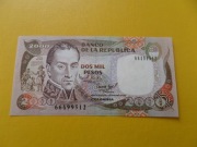 2000 Kolumbijskich Pesos 1994 rok Film Kiler Prezent Stan Bankowy UNC