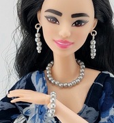 Zestaw biżuterii dla lalek Barbie szare perły