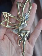 Elegancka, metalowa klamra,spinka do włosów z cyrkoniami elf