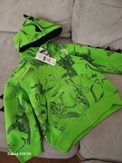 Bluza z kapturen jurrasic world zielona dinozaury nowa 104