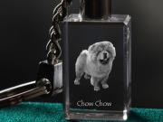 Chow Chow brelok sześcienny ŚWIECĄCY 