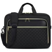 Torba laptopowa czarna elegancka pikowana aktówka biznesowa