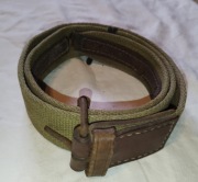 skóro - parciany pas zastępczy polowy - pieczęć AM czerwony krzyż