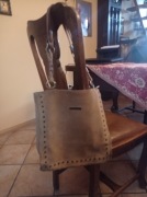 Torba duża na ramię zamsz, beż, skóra , włoska,Gucci