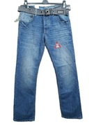 Nowe spodnie jeansowe Crosshatch W30 L32 M pasek