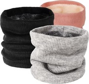 Komin Zestaw 3szt Uniseks Szalik dla Kobiet i Mężczyzn Zimowy na Prezent