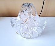 Kryształowy koszyk Vintage, Prl, 15 cm.