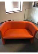 Sofa pomarańczowa - eko skóra