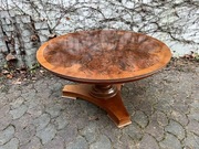 Stary Stół Okrągły Kawowy Styl Biedermeier