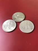 10 zł Warszawska Nike, Kolumna Zygmunta - zestaw 3 szt. monet 1965r