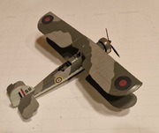 model brytyjskiego samolotu torpedowego Fairey Swordfish.