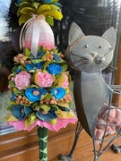 Palma wielkanocna - kwiaty z bibuły  _rękodzieło