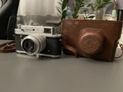 Aparat analogowy Zorki 4 z obiektywem