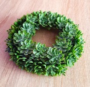 Sztuczne kwiaty, wianek z bukszpanu do wyrobu wiązanek, stroików ,19 cm