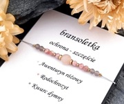 Bransoletka ochrona/szczęście (awenturyn, rodochrozyt, kwarc dymny)