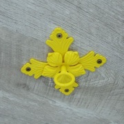 Wieszak Hak Uchwyt sufitowy kuty na doniczkę - Żółty RAL 1018 (W75)