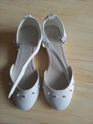 Buty trzewiki białe obcas rozm.31 komunia wesele 