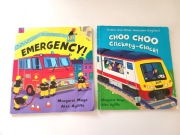 książki dla dzieci po angielsku emergency! choo choo clicker-clock!