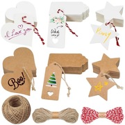 Ręcznie robione małe kartki prezentowe 300 sztuk w opakowaniu